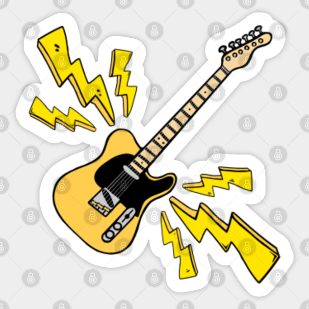 Fender Telecaster Electric Guitar Cartoon Fender Guitar Sticker